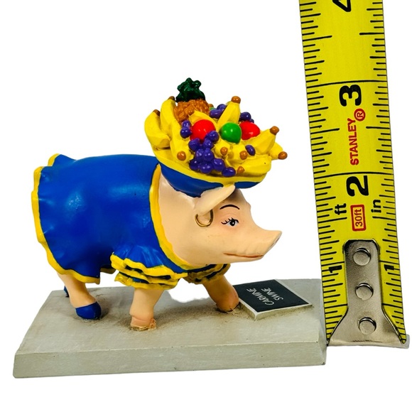 The Big Pigs Carmine Swine Pig Figure Figurine 2002 4” Art Opportunities Inc - Picture 7 of 8